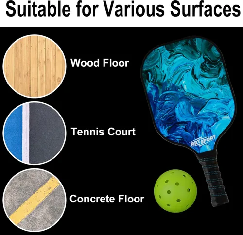 Vista 7 de Muka Paquete de 10 bolas de pickleball con bolsa de cordón, bolas de pickleball de 40 agujeros para exteriores