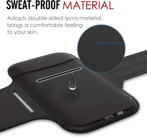 Vista 2 de MoKo banda deportiva protectora para iPhone 6/6s, Negro