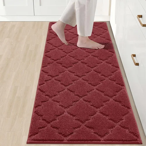 Vista 10 de COSY HOMEER Alfombras suaves de cocina [2 piezas] para el frente del fregadero súper absorbentes, tapetes y tapetes de cocina de 20 x 30 pulgadas/20