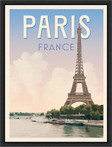 Vista 16 de Amanti Art Framed Canvas Wall Art 24x18 Retro Style Travel Poster III by Victoria Barnes, Framed Wall Art Canvas, Cityscapes Artwork, Traditional