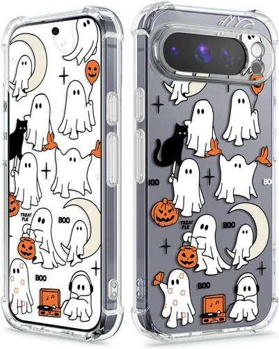 Vista 10 de Funda transparente de fantasma de Halloween (fantasma de Halloween, Google Pixel 7 Pro)