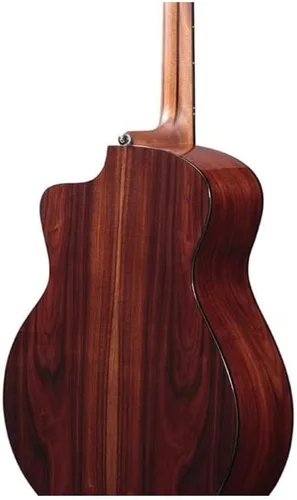 Vista 5 de Ibanez Jon Gomm Signature JGM5 - Guitarra acústica eléctrica, parte superior de satén negro, parte trasera y laterales naturales de alto brillo