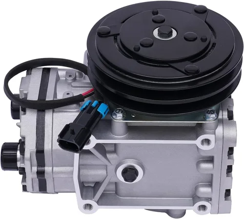 Vista 6 de Compresor de CA apto para Freightliner 1998-1997, para Kenworth, 2000-1996, para Peterbilt 2000-1996, reemplazo del compresor de aire acondicionado