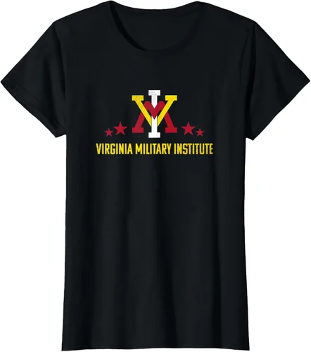 Vista 22 de Virginia Military Institute VMI Keydets Logo Camiseta, Negro