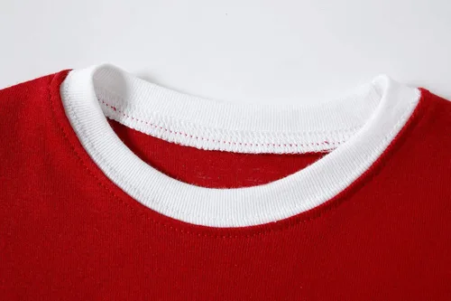 Vista 4 de Family Feeling - Conjunto de 2 piezas de pijama de Navidad a rayas para niños y niñas, 100 % algodón