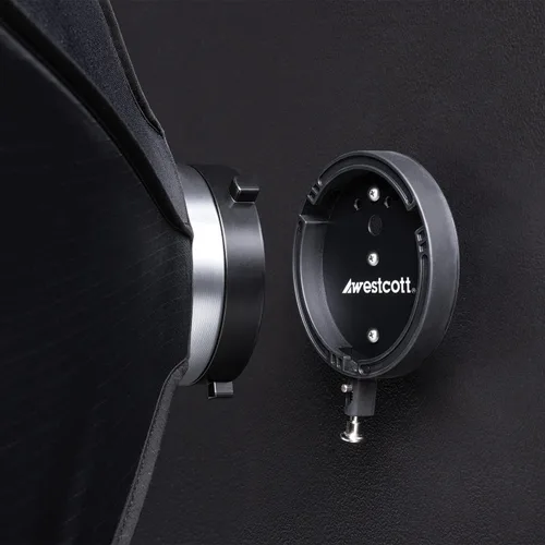 Vista 6 de Westcott Lindsay Adler - Flotador de montaje en pared Speedring - Almacena y organiza softboxes, modificadores de luz y reflectores en estudios