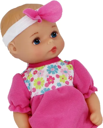 Vista 4 de Baby's First Bathtime Baby Softina en Rosa y Floral Jumper con Diadema a Juego y Piel con Sensación Tan Real - Seguro para Niños de 1 Año en Adelante