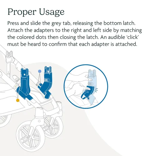Vista 5 de UPPAbaby Adaptador inferior para cochecitos Vista, Vista V2, Vista-V3/Compatible con RumbleSeat V2+, moisés, Aria, Mesa V2 y Mesa Max, fijación