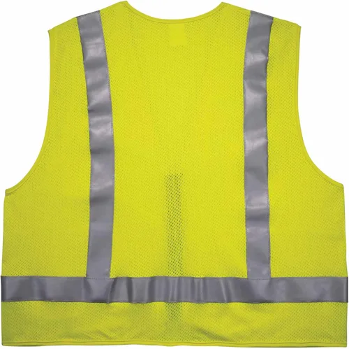Vista 2 de Ergodyne Unisex Adulto - Clase 2 FR Chaleco Topógrafo Cremallera, Lima, S-M