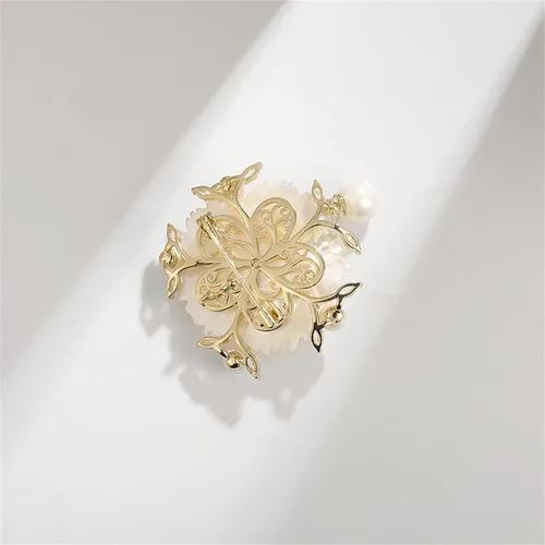 Vista 7 de Broche de la serie floral para mujer, moda grande, broches y alfileres de disfraz para regalo de Navidad