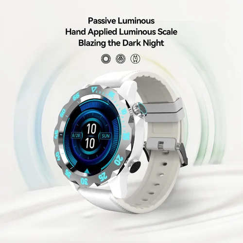 Vista 17 de KAVVO Oyster - Mini reloj inteligente Bluetooth de 1.1 pulgadas para mujer, pantalla AMOLED siempre encendida, bisel giratorio, rastreador