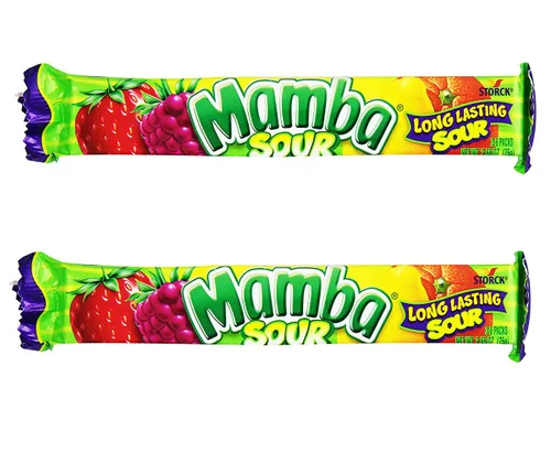 Vista 3 de Mamba - Caramelo masticable de frutas 2.65 onzas, 2 paquetes (masticables de fruta)