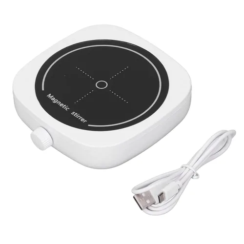 Vista 7 de Agitador magnético 600-4000RPM Mini placa magnética con capacidad de 33.8 fl oz para química, laboratorio, iniciador de levadura, bebidas y bricolaje