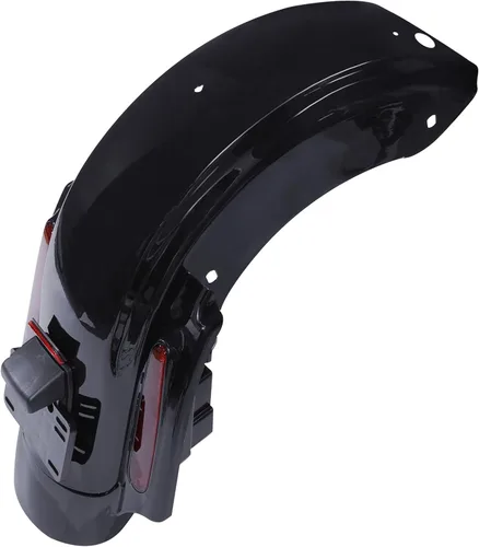 Vista 7 de TCT-MOTORPARTS Alforjas alargadas de 5 pulgadas con tapas de altavoces de 5x7" y sistema de guardabarros trasero LED para Harley Touring Street Road