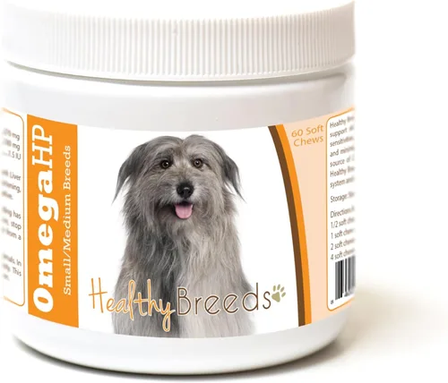 Vista 143 de Healthy Breeds Affenpinscher Omega HP - Masticables suaves para piel y pelaje, 60