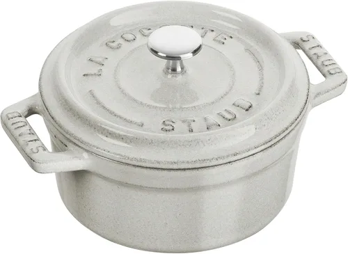 Vista 12 de Staub Mini Cocotte Redondo de Hierro Fundido de 0.25 cuartos de galón - Albahaca, Hecho en Francia