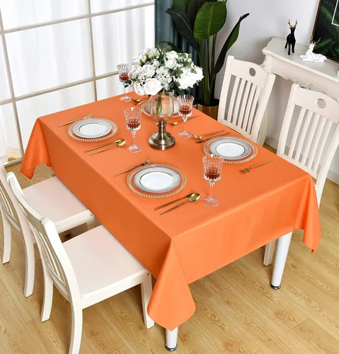 Vista 37 de Mantel Cuadrado Verde Manzana Impermeable Resistente a las Manchas Sin Arrugas Mantel de Mesa de Poliéster 210GSM Limpiable Cubierta de Mesa