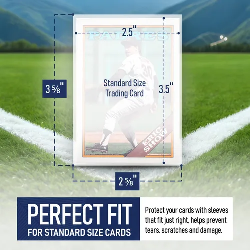 Vista 4 de Premium Penny Sleeves for Trading Cards Soft Trading Card Sleeves for Baseball Cards, Ultra Clear Plastic Pro Sports Card Sleeve, Football, MTG