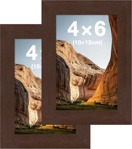 Vista 25 de FrameWorks Marcos de fotos clásicos de madera 4x6 con vidrio templado, color negro, paquete de 2