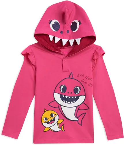 Vista 2 de Pinkfong Baby Shark - Sudadera con capucha para niñas recién nacidas a niños pequeños