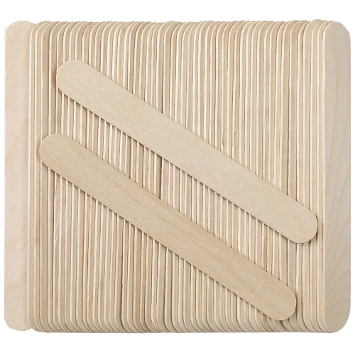 Vista 3 de 200 palitos de cera grandes, espátulas profesionales de madera para depilación de cejas y cuerpo