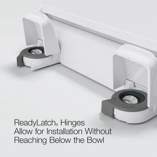 Vista 6 de KOHLER 4636-RL-0 Cachet ReadyLatch - Asiento de inodoro alargado con cierre lento, asiento de inodoro de cierre suave con tapa silenciosa, topes