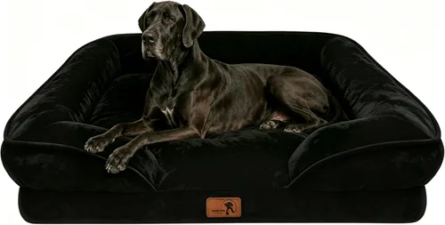Vista 24 de Spotted Play Cama ortopédica para perros con lados, sofá cama para perros pequeños, sofá cama de espuma de apoyo para mascotas con funda extraíble