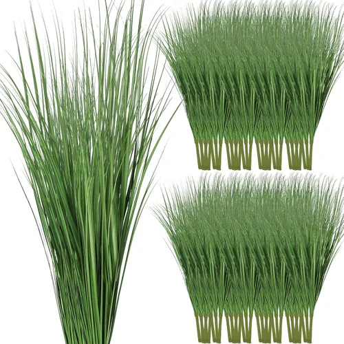 Vista 9 de 5 piezas de césped sintético alto falso de 33 pulgadas para Verde