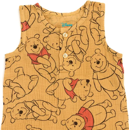 Vista 4 de Disney Winnie the Pooh Mickey Mouse - Mameluco sin mangas para bebé recién nacido a bebé