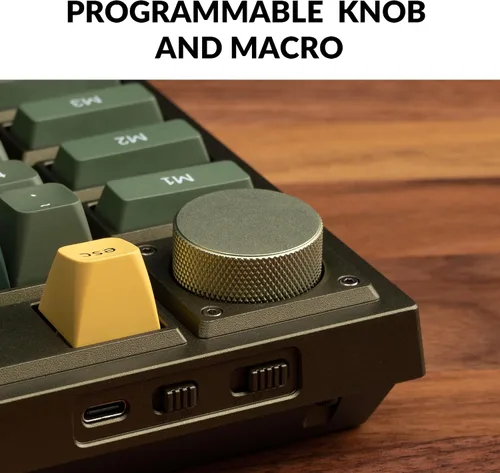 Vista 6 de Keychron Q3 Pro SE Teclado mecánico inalámbrico personalizado, diseño QMKVIA programable TKL BluetoothRGB con cable con interruptor marrón Keychron
