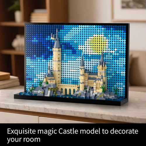 Vista 6 de TG BLOCKS Conjunto de construcción de castillo mágico de ladrillo micro