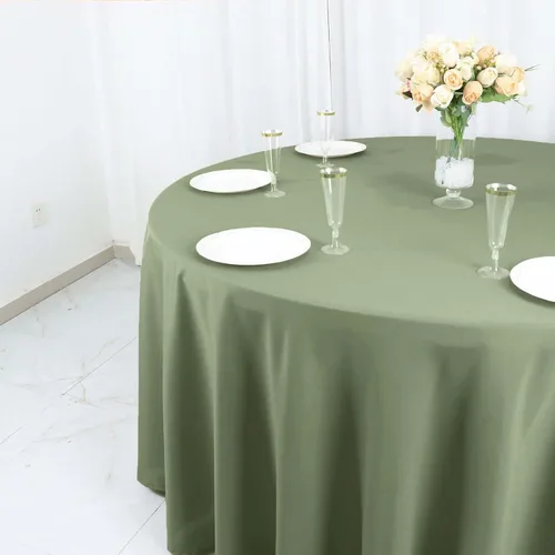 Vista 153 de Efavormart - Mantel cuadrado de lino de poliéster sin costuras, 54 x 54 pulgadas, color beige, para banquetes de boda, fiesta, restaurante