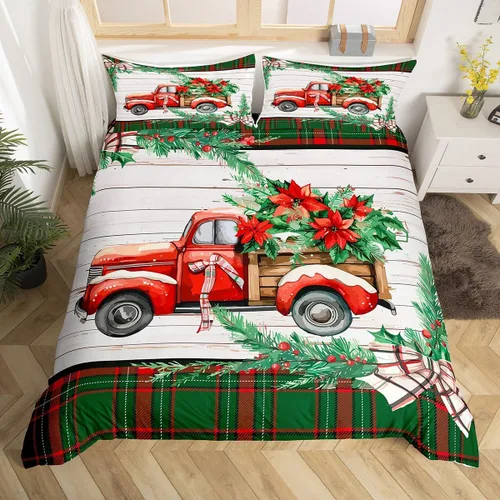 Vista 9 de Feelyou Juego de ropa de cama de Navidad gris para niños, tamaño individual, funda de edredón enana de Navidad para niños, niñas, adolescentes