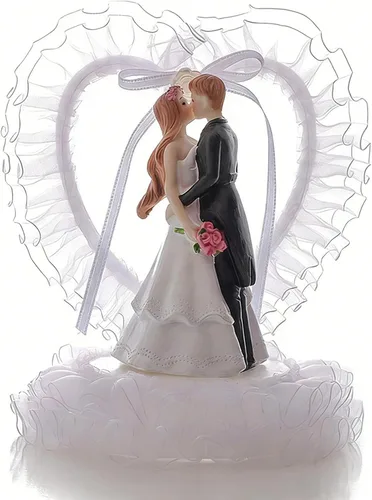 Vista 8 de Decoración de pastel de boda, figura de novia y novio, elegante decoración de pastel de resina para bodas, compromisos, aniversarios