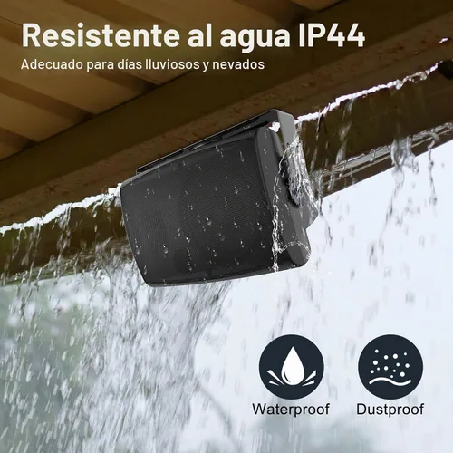 Vista 4 de STUDIOFINIX Altavoces Bluetooth para exteriores de 6.5 pulgadas, 400 W, impermeables, con cable, sistema de altavoces impermeables para montaje