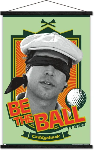 Vista 8 de Trends International Caddyshack - Póster de pared Be the Ball, 14.725 x 22.375 pulgadas, versión enmarcada de madera de granero