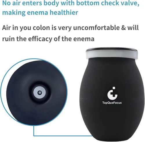 Vista 4 de TopQuaFocus Kit de bombilla de enema grande de 14.5 onzas para hombres y mujeres, limpieza de colon, cuidado femenino, sin BPA ni ftalatos
