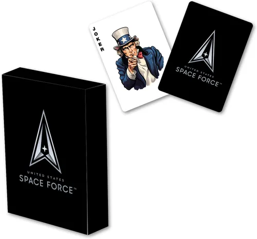 Vista 14 de Military Gift Shop Cartas de jugar con bandera estadounidense azul - Gráficos patrióticos - Calidad premium - Regalos para veteranos para hombres