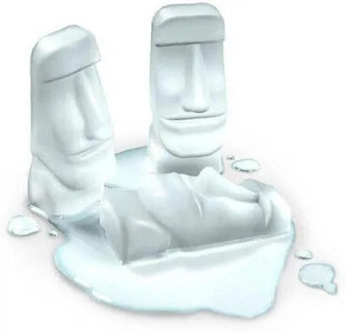 Vista 3 de Isla de Pascua Estatuas de Piedra Bandeja de Hielo Cubos Diy Molde Verano Mini Molde de Pastel de Silicona