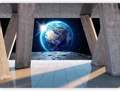 Vista 19 de artgeist Mural de pared Green Pangea de 79 x 55 pulgadas - Papel tapiz no tejido XXL de forro polar para decoración de pared, impresión fotográfica