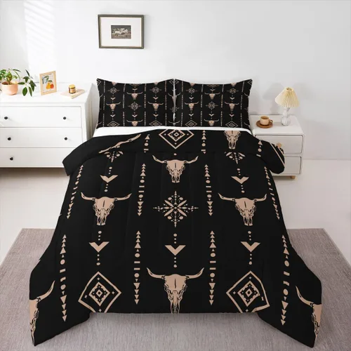 Vista 54 de Erosebridal - Juego de edredón Samurai, juego de ropa de cama al atardecer, edredón japonés de samurái cálido y suave, decoración de dormitorio