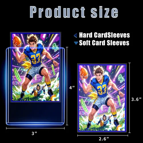 Vista 5 de 200 Fundas para Tarjetas con Carga Superior, Protectores de 7.62 cm x 10.16 cm para Tarjetas de Béisbol, Funda de Plástico Duro de Tamaño Estándar