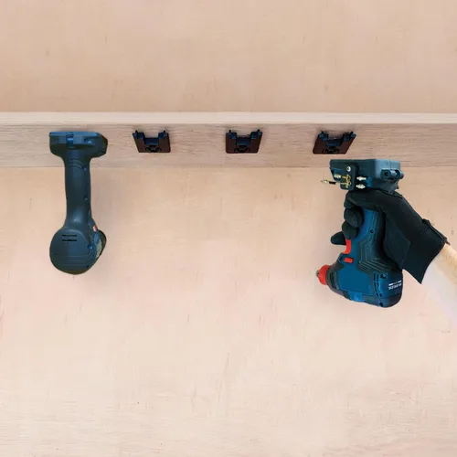 Vista 4 de StealthMounts Soporte para herramientas compatible con Bosch 18V (paquete de 4) - Negro Soportes de herramientas de bloqueo StealthMounts