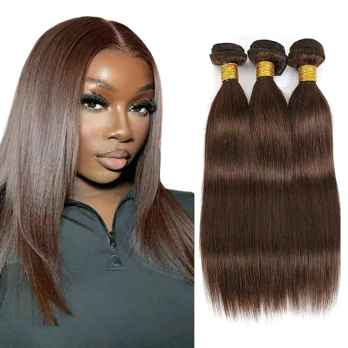 Vista 163 de Color 30 paquetes de cabello humano marrón onda del cuerpo paquetes 8 10 12 pulgadas brasileño virgen Remy extensiones de cabello humano doble trama