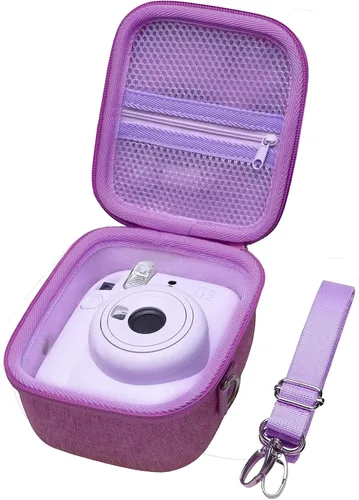 Vista 14 de XANAD Funda rígida compatible con Fujifilm Instax Mini 12/11/10/9/8/7/7+ / EVO y para cámara instantánea Fujifilm Instax Mini 99 con correa
