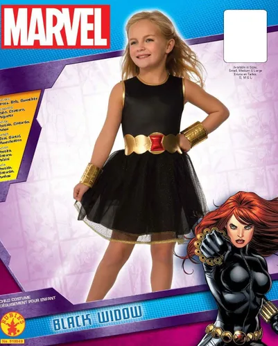 Vista 3 de Rubies Marvel Universe - Disfraz de viuda negra para niños, talla L