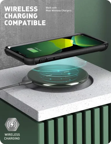 Vista 6 de i-Blason Ares - Funda para iPhone 11 Pro Max (2019), funda de doble capa resistente con parachoques transparente y protector de pantalla integrado