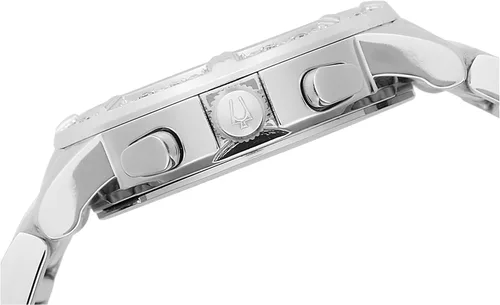 Vista 3 de Bulova Reloj cronógrafo con tachuelas de diamantes 96R19 para mujer, Blanco, Reloj de cuarzo, cronógrafo