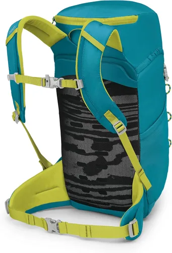 Vista 7 de Mochila de senderismo Osprey Jet 18L para niños, Azul Spikemoss