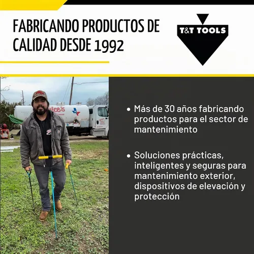Vista 7 de T&T Tools - Herramienta de gancho de registro superior de 36 pulgadas, mango giratorio, hexagonal de 5/8 pulgadas